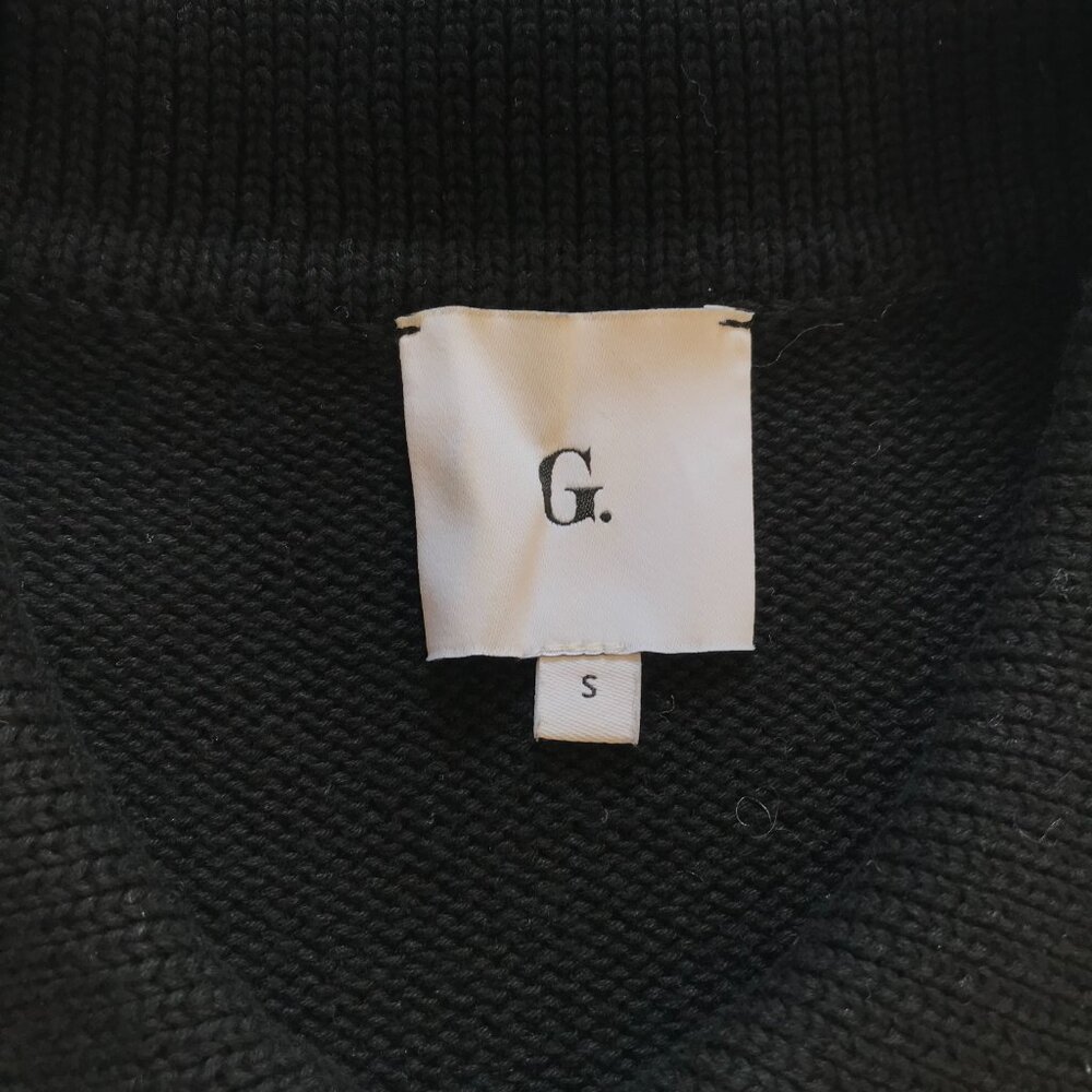 Label Black Knit V-Neck Polo Sweater - Picture 6 of 13